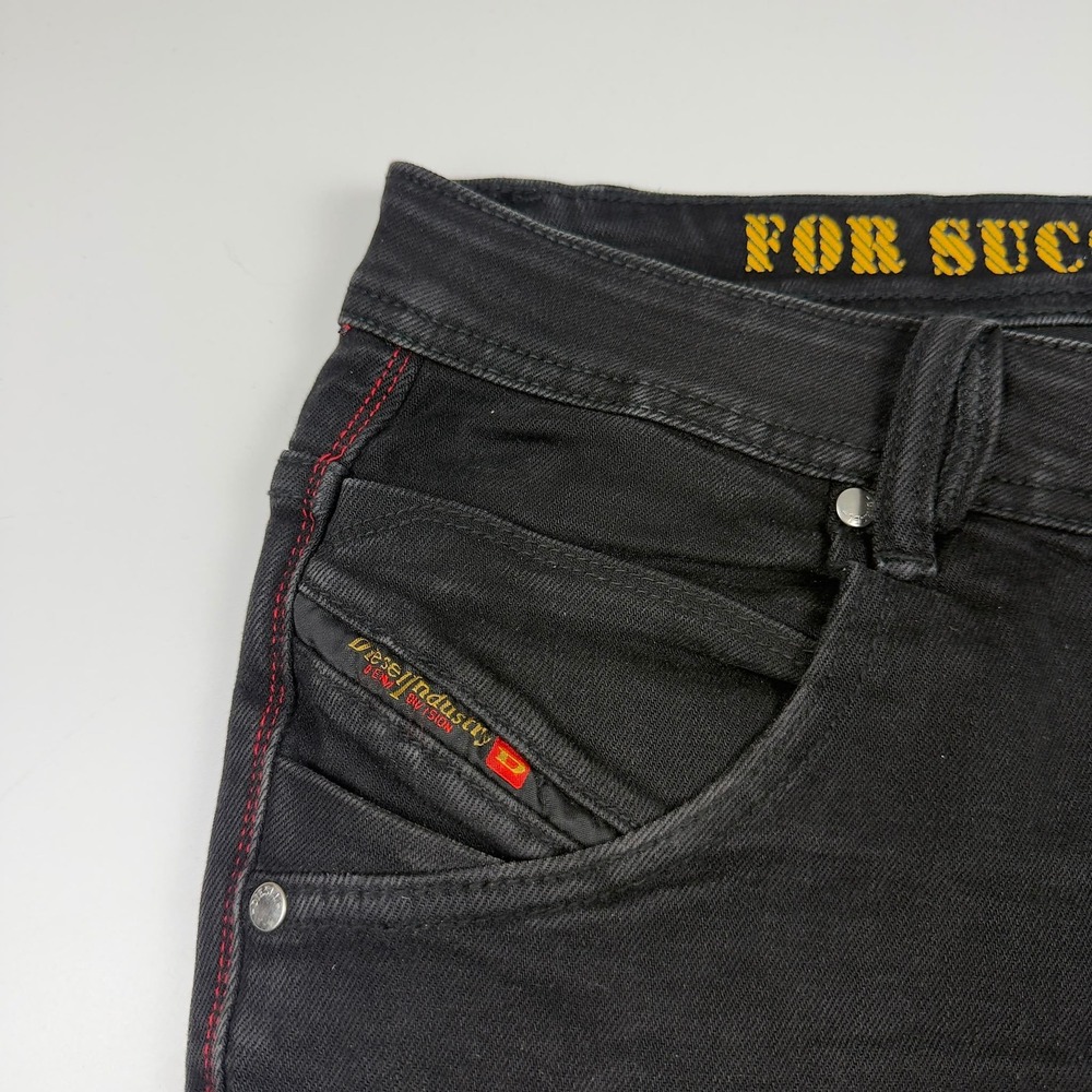 Diesel Thommer CB-NE Ducati Jeans Men's 40 Black Slim Taper Stretch Moto 40x27